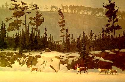 Francis Lee Jacques caribou painting